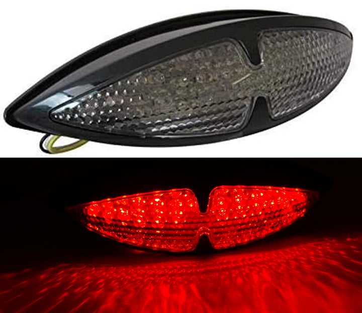 Alchemy Parts Motorrad Massgefertigt Schwarz Universal LED hinter Stop Rücklicht