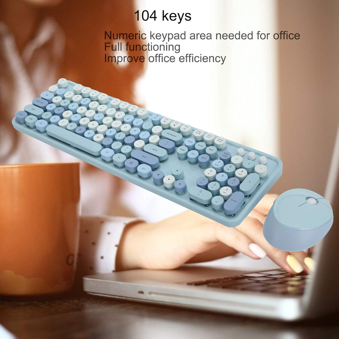 2.4G kabellose Tastatur Maus, Laptop Office Tastatur und Maus Combo, 1600 DPI Wireless Keyboard Mous