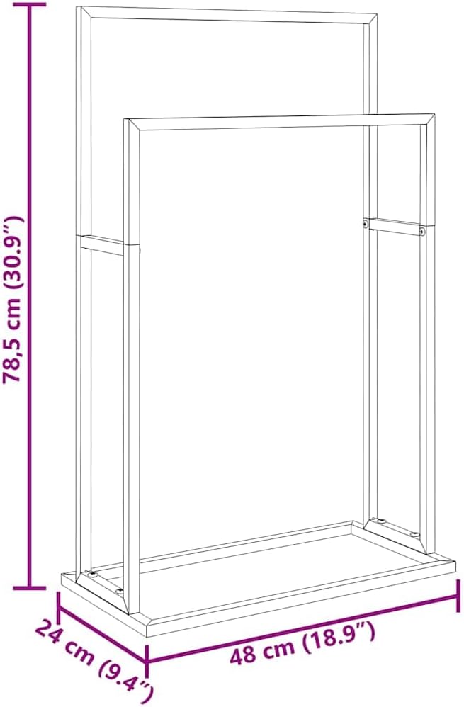 vidaXL Handtuchständer, Handtuchhalter mit viel Platz, Badetuchhalter für Badezimmer, Badezimmerstän