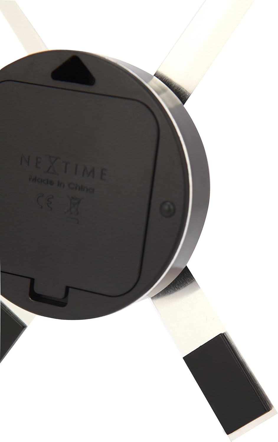 Nextime Hands Wanduhren, Metall und Kunststoff, Schwarz, Ø 85 cm