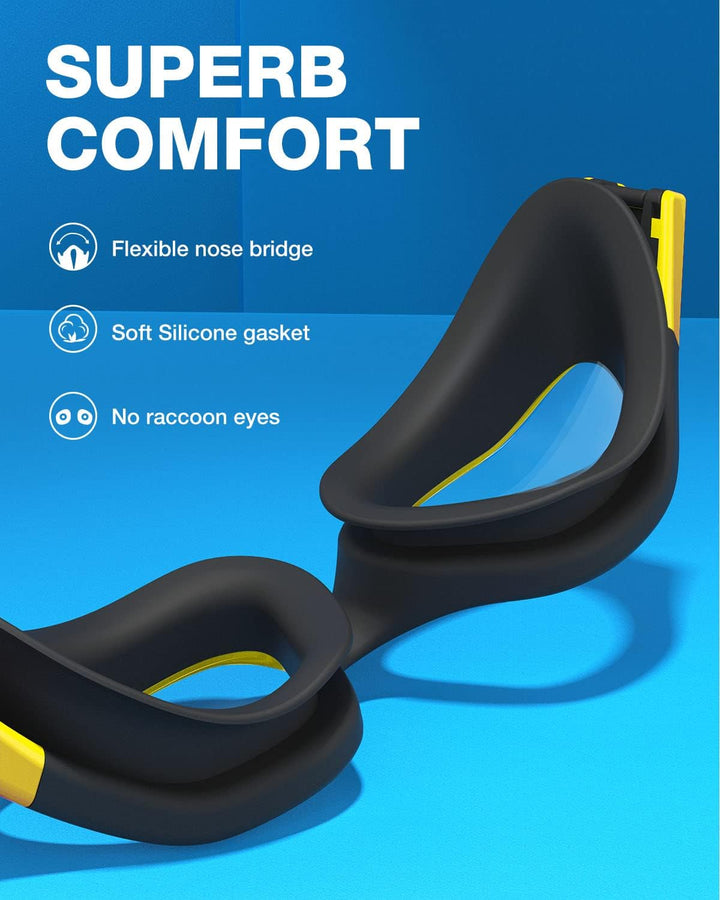 ZIONOR G1 NEW Polarisierte Schwimmbrille für Erwachsene Damen Herren – Beschlagfrei, 100% UV-Schutz,