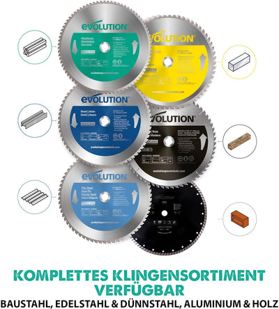 Evolution A355TCT-80CS - 355 mm Sägeblatt zum Schneiden von Aluminium - Metall-Sägeblatt mit 80 Zähn