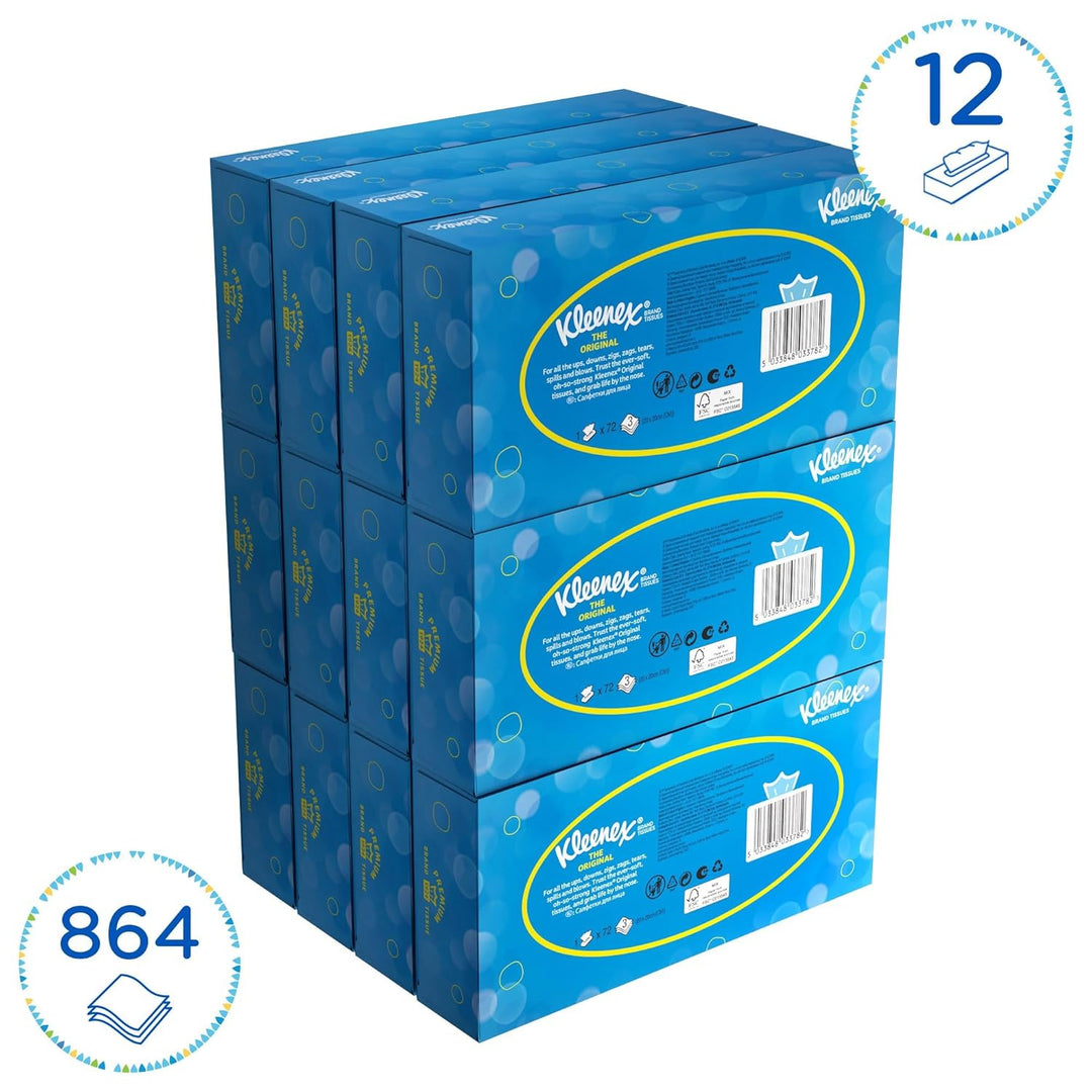 Kleenex Kosmetiktücher in Taschentücher Box 8824, 3-lagige Kosmetiktücher, mit FSC-zertifiziertem Pa