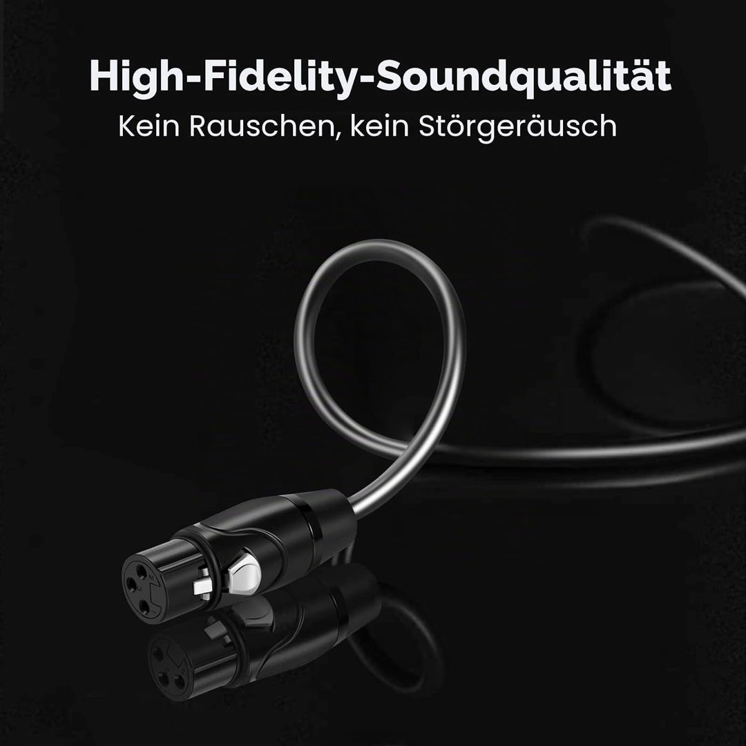 Twozoh XLR Buchse auf Klinke 6,35 mm(1/4") TRS Kabel 10M 2 Stück, Stereo XLR auf Klinke 6,3 Symmetri