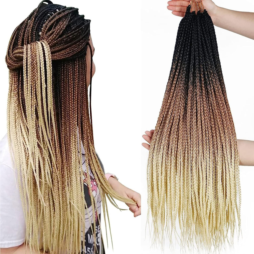 Box Crochet Braids Haarverlängerungen 6 Packs 24 Zoll Synthetische Flechtfrisur 22 Stränge/Pack Croc