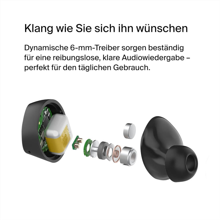 Belkin SoundForm Bolt True Wireless In-Ear-Kopfhörer, kabelloser Kopfhörer mit Mikrofon, Akkulaufzei
