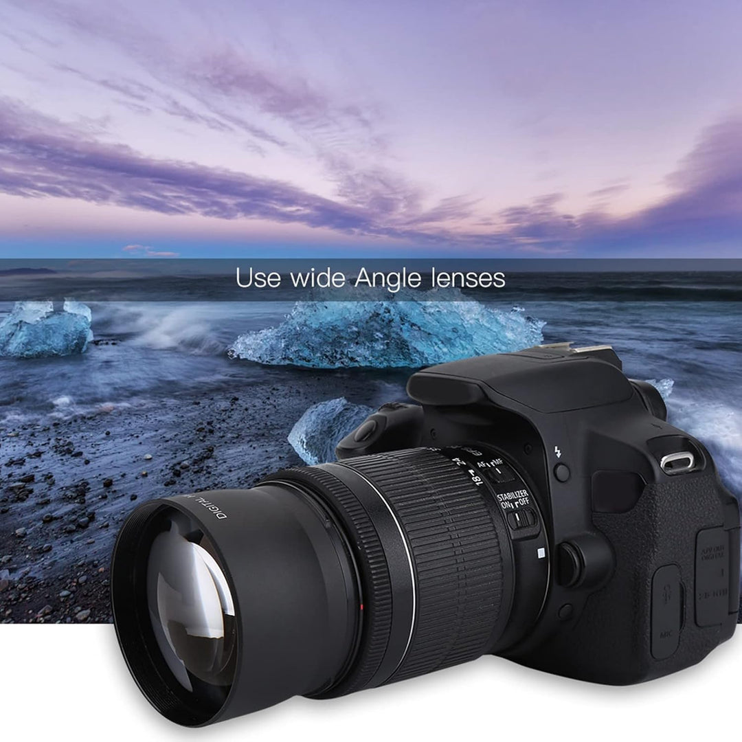 52 Mm 0,45 X Weitwinkelobjektiv mit Makroteil, für Kamera Digital SLR Universal-Konvertierungs-Makro