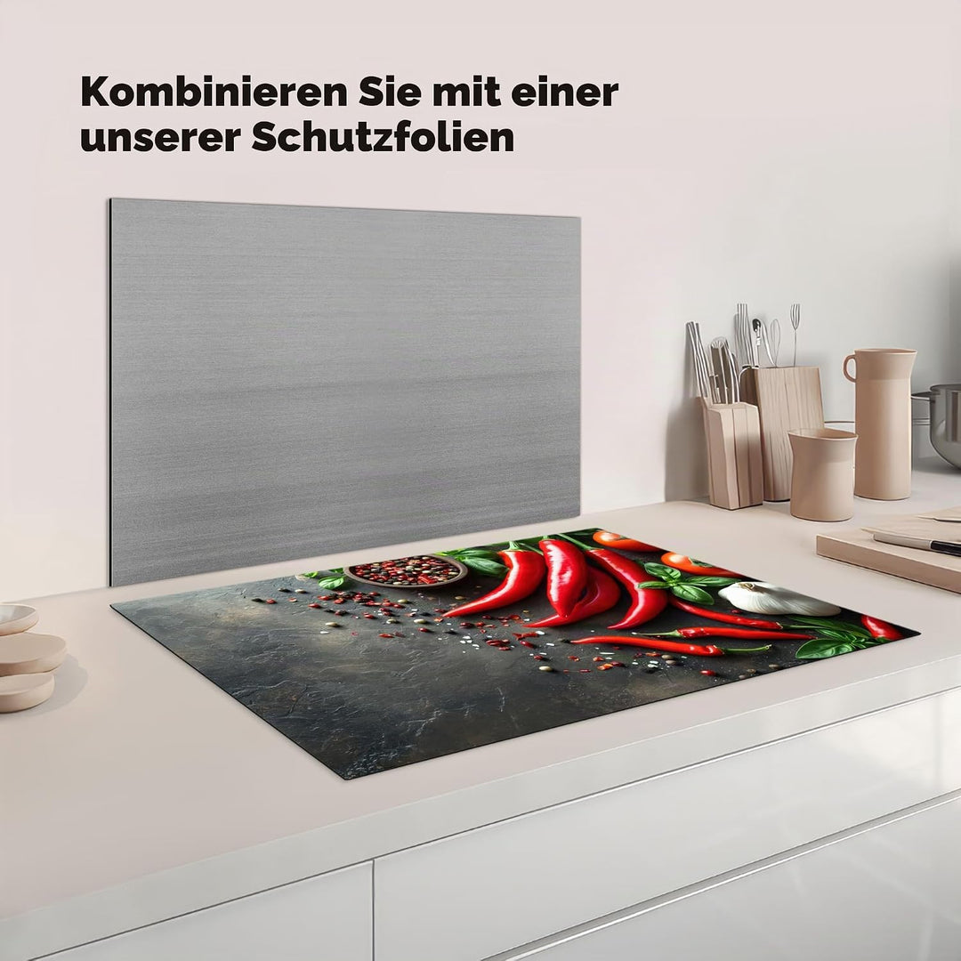 Herdabdeckplatte Einteilig Küche Herdabdeckung Induktionsfeld Ceranfeld Herdabdeckplatten Vinyl Matt