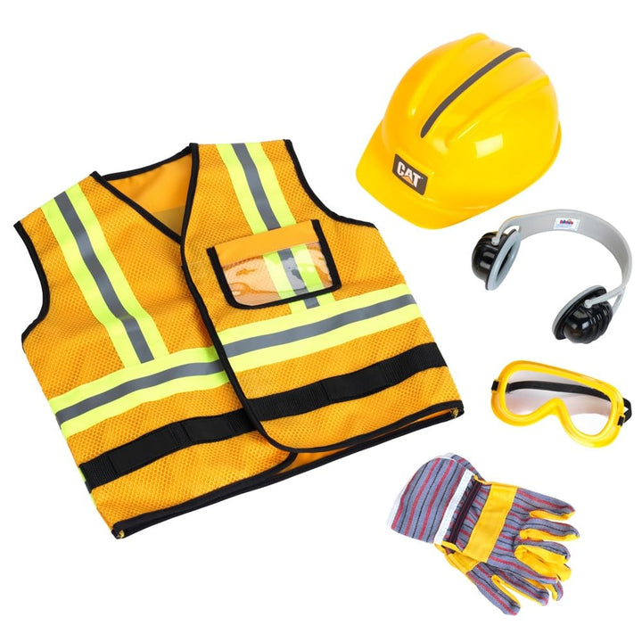 Klein Theo 3224 CAT Bauarbeiterweste | Mit Helm, Handschuhen, Brille und Ohrenschützern | Schutzwest