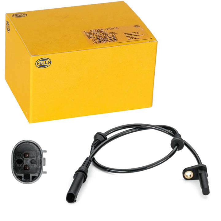 HELLA 6PU 012 806-471 Sensor, Raddrehzahl - 2-polig - Vorderachse beidseitig - Gesamtlänge: 653mm