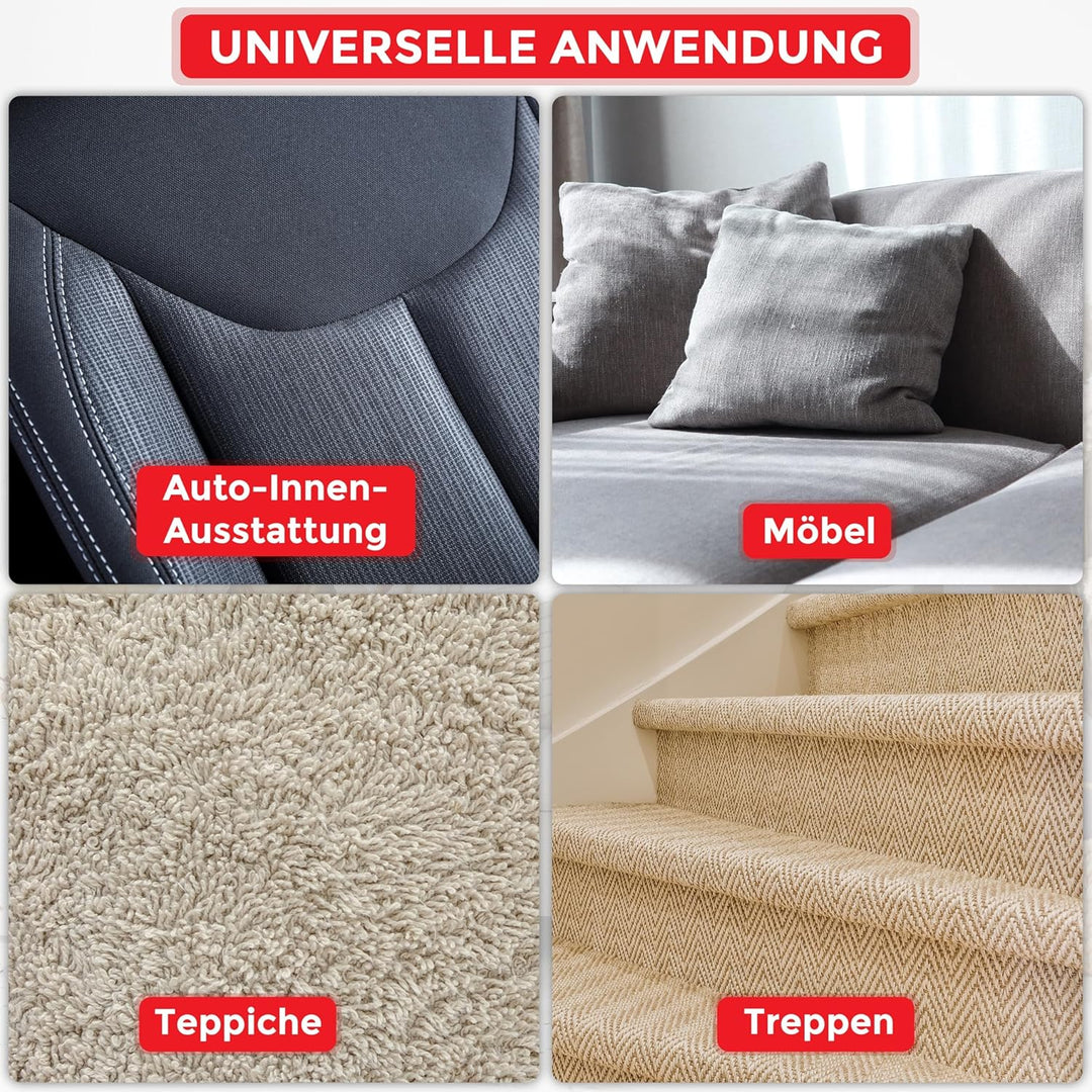 Grafner Waschsauger mit Dual-Tank und 2 Bürsten, Fleckenreiniger für Teppiche, Treppen, Polster, Aut