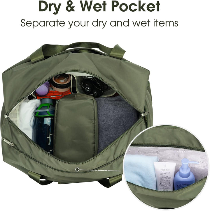 Ceneda Sporttaschen Klassische Reisetasche mit Schuhfach und Kulturtasche Sporttasche Damen Herren T