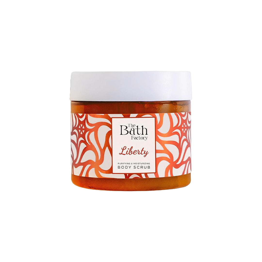 The Bath Factory Liberty Body Scrub – Körperpeeling mit Ölen & sinnlichem Duft - 300 g