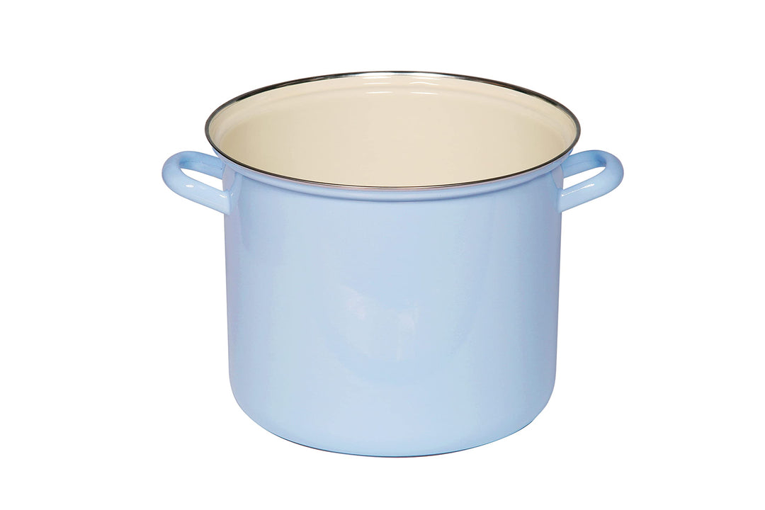 Riess, 0275-006, Topf mit Chromrand 24, CLASSIC - BUNT/PASTELL, Farbe Blau, Durchmesser 24 cm, Höhe