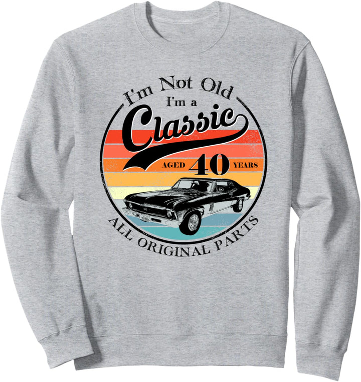 40th Birthday gift Retro Vintage Classic 1981 Aged 40 years Sweatshirt