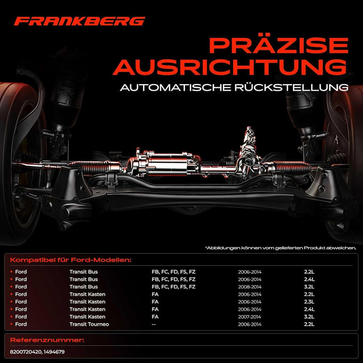 Frankberg Lenkgetriebe Servolenkgetriebe Hydraulisch für Linkslenker Kompatibel mit Transit FB FC FD