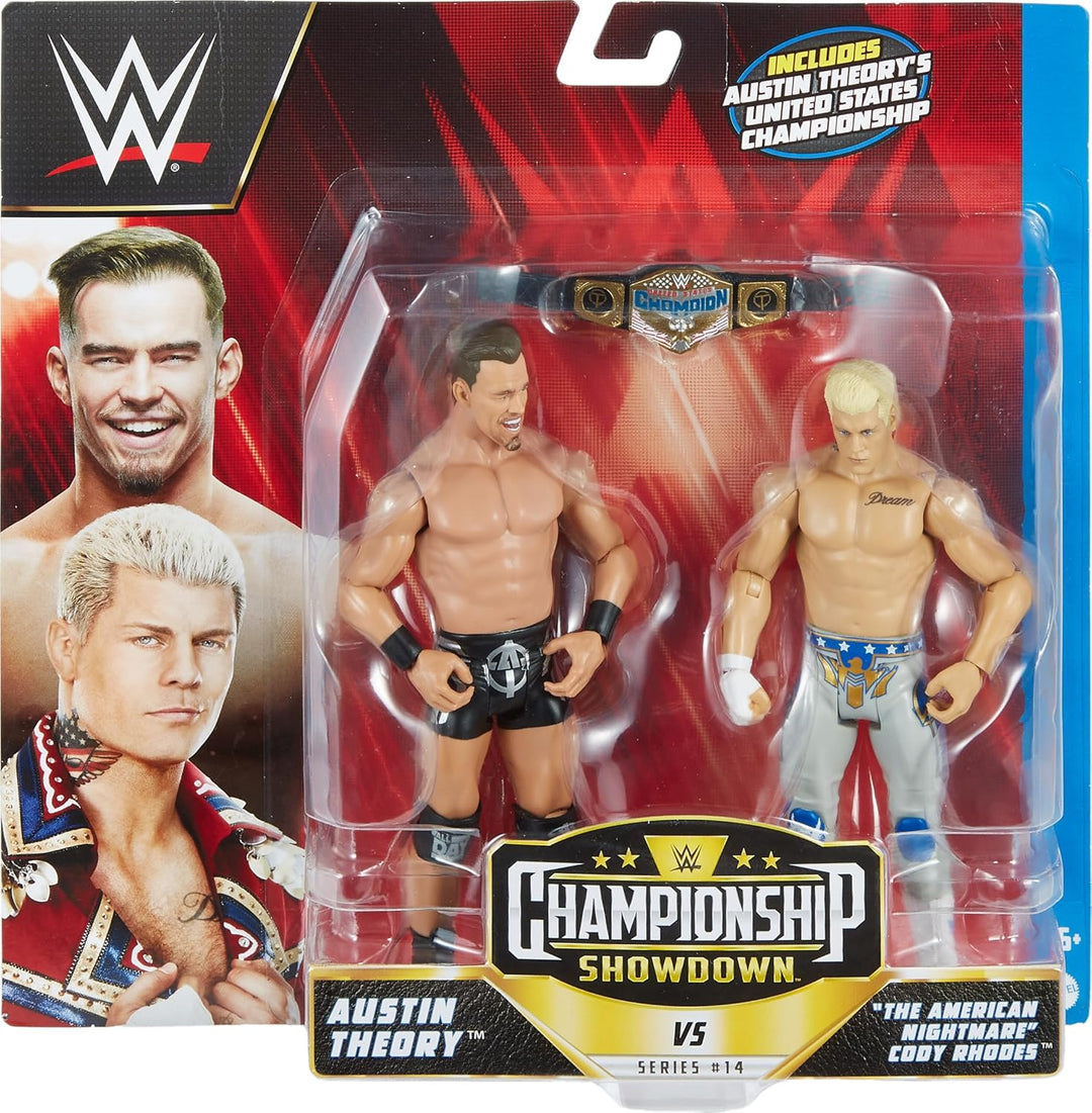 Mattel WWE Action Figure Battle Pack 2 Pack with Mattel WWE Championship Title Championship Showdown