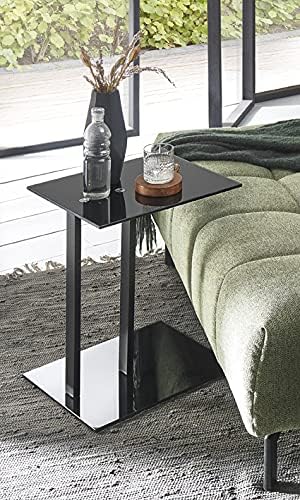 HAKU Möbel Beistelltisch, Metall, schwarz, 45 x 35 x 50 cm 35D x 45W x 50H Rechteckig, 35D x 45W x 5