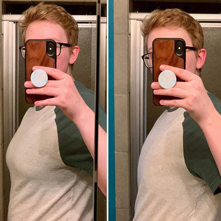 XUJI Transgender FTM Trans Atmungsaktive Halb Brust binder S T1-schwarz, S T1-schwarz