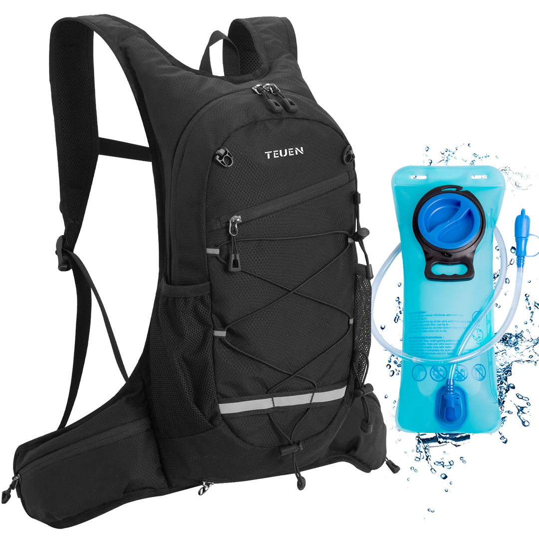 Trinkrucksack mit Trinkblase 2L Klein Laufrucksack Joggen für Damen Herren, Leichter Laufen Rucksack