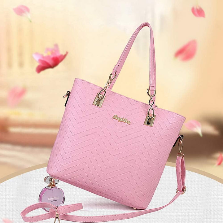 AlwaySky Damen Handtaschen Set 6 Stück PU-Leder Top Griff Tasche Frauen Shopper Geldbörse Umhängetas