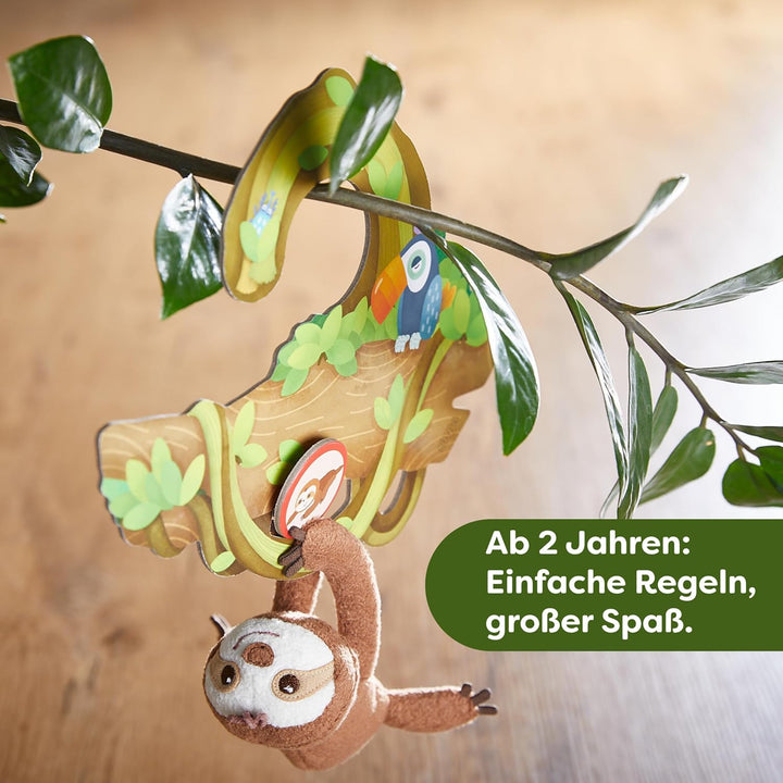 HABA Meine ersten Spiele – Faultier, komm mit! – Lustiges Bewegungsspiel ab 2 J. – Bring das Kuschel