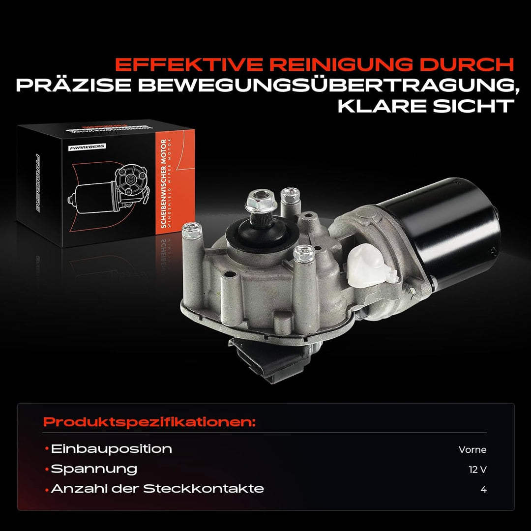 Frankberg 1x Wischermotor Scheibenwischermotor 4-Polig Vorne Links oder Rechts Kompatibel mit Grand