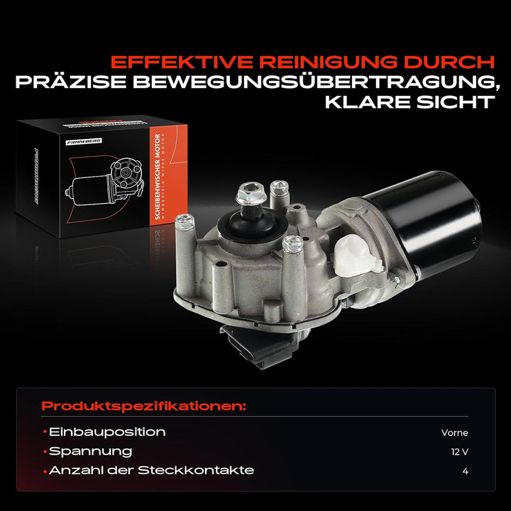 Frankberg 1x Wischermotor Scheibenwischermotor 4-Polig Vorne Links oder Rechts Kompatibel mit Grand