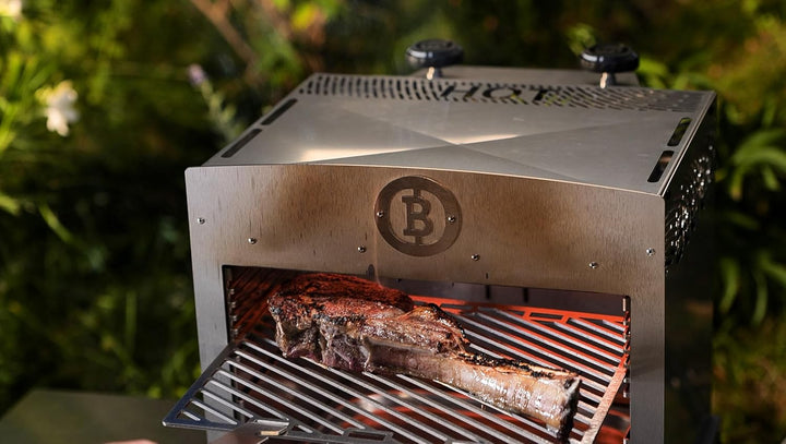 Beefer TwinPro - 800° Oberhitzegrill - Vollständig aus massivem Edelstahl mit doppeltem Garraum - Ma