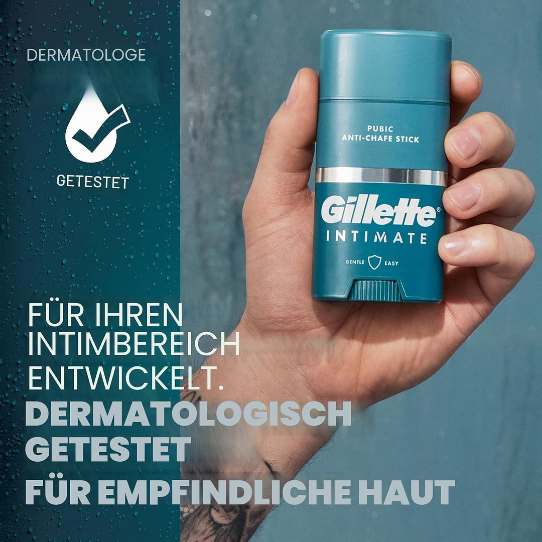 Gillette Intimate Pubic Anti-Scheuer-Stick, reduziert Reibung und Irritationen, Scheuerschutz für Mä