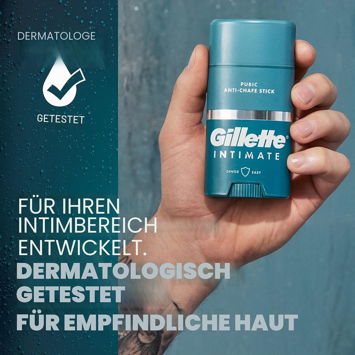 Gillette Intimate Pubic Anti-Scheuer-Stick, reduziert Reibung und Irritationen, Scheuerschutz für Mä