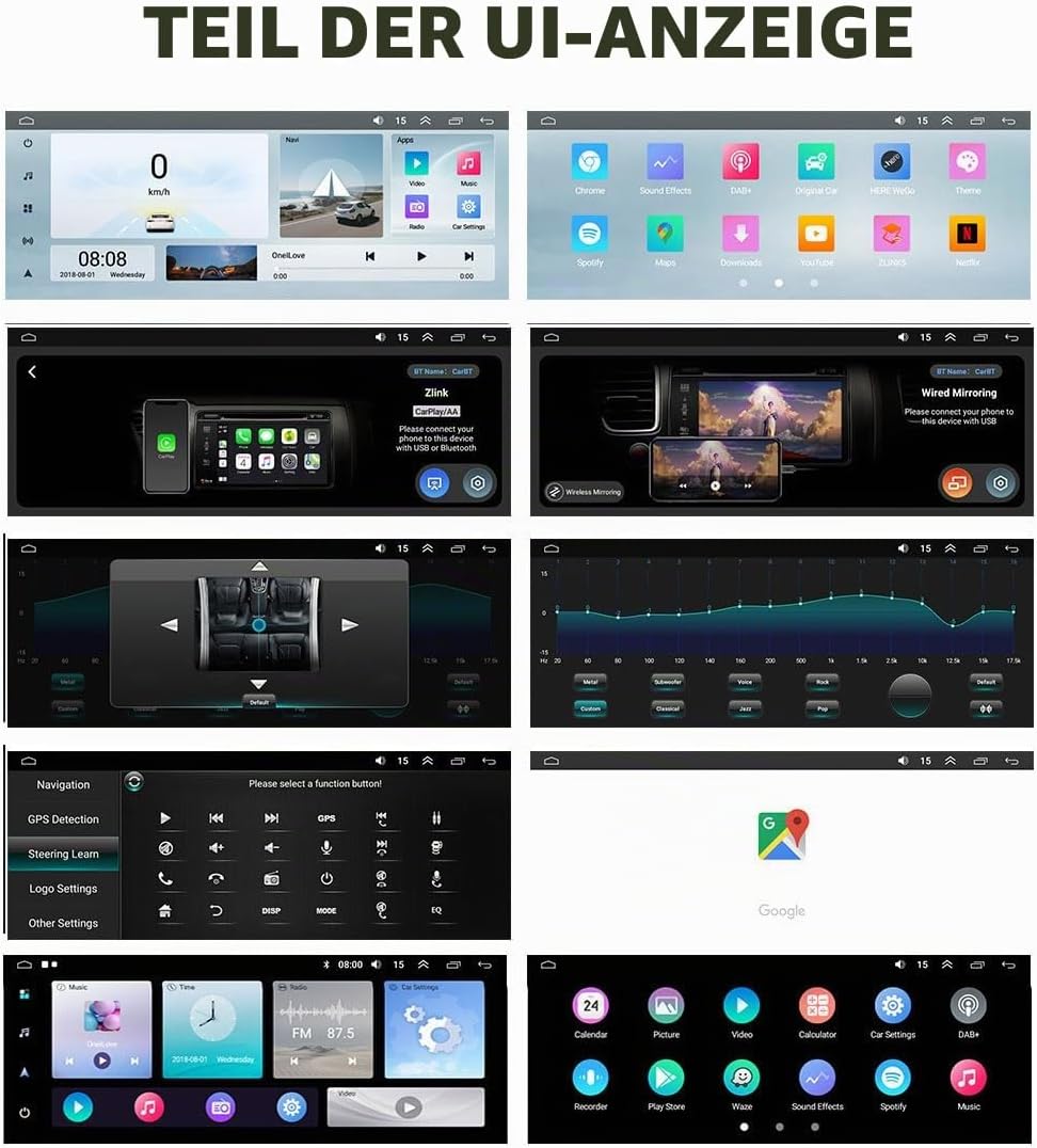 Android Autoradio Mit GPS Navigation HD Bildschirm Touch Display mit Carplay Canbus Auto Radio Ersat