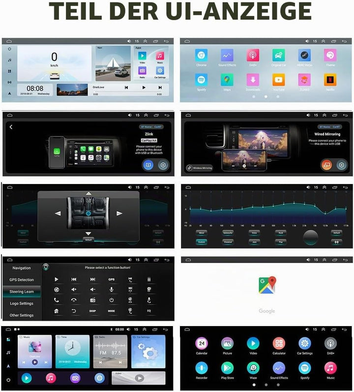 Android Autoradio Mit GPS Navigation HD Bildschirm Touch Display mit Carplay Canbus Auto Radio Ersat