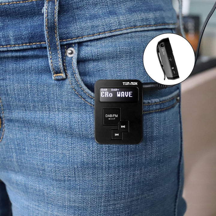 Tin-Nik DAB-379 Tragbares Digitales DAB-Radio, DAB+/DAB/FM Mini Radio - Pocket DAB Radio für Sport W