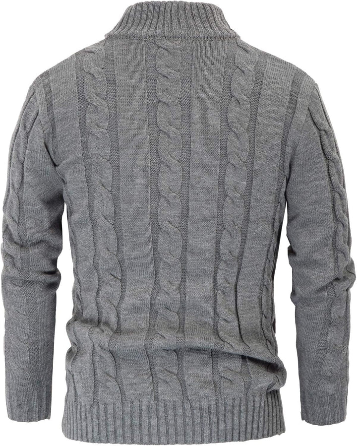 PJ PAUL JONES Herren Strickjacke mit Knopfverschluss Zopfmuster Strickjacke Cardigan mit Gerippter S