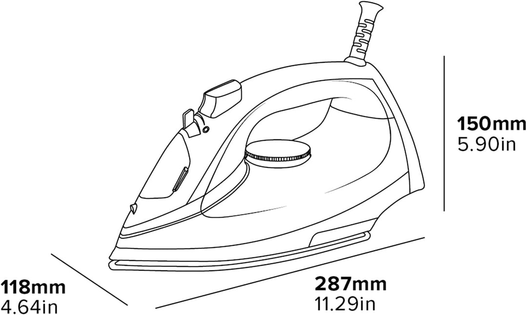 Corby Sherwood 1600W Dampfbügeleisen in Schwarz - EU-Stecker