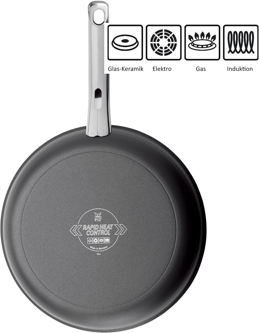WMF Steak Profi Bratpfanne 28 cm, Steakpfanne Induktion ideal für scharfes Anbraten, Mehrschichtmate