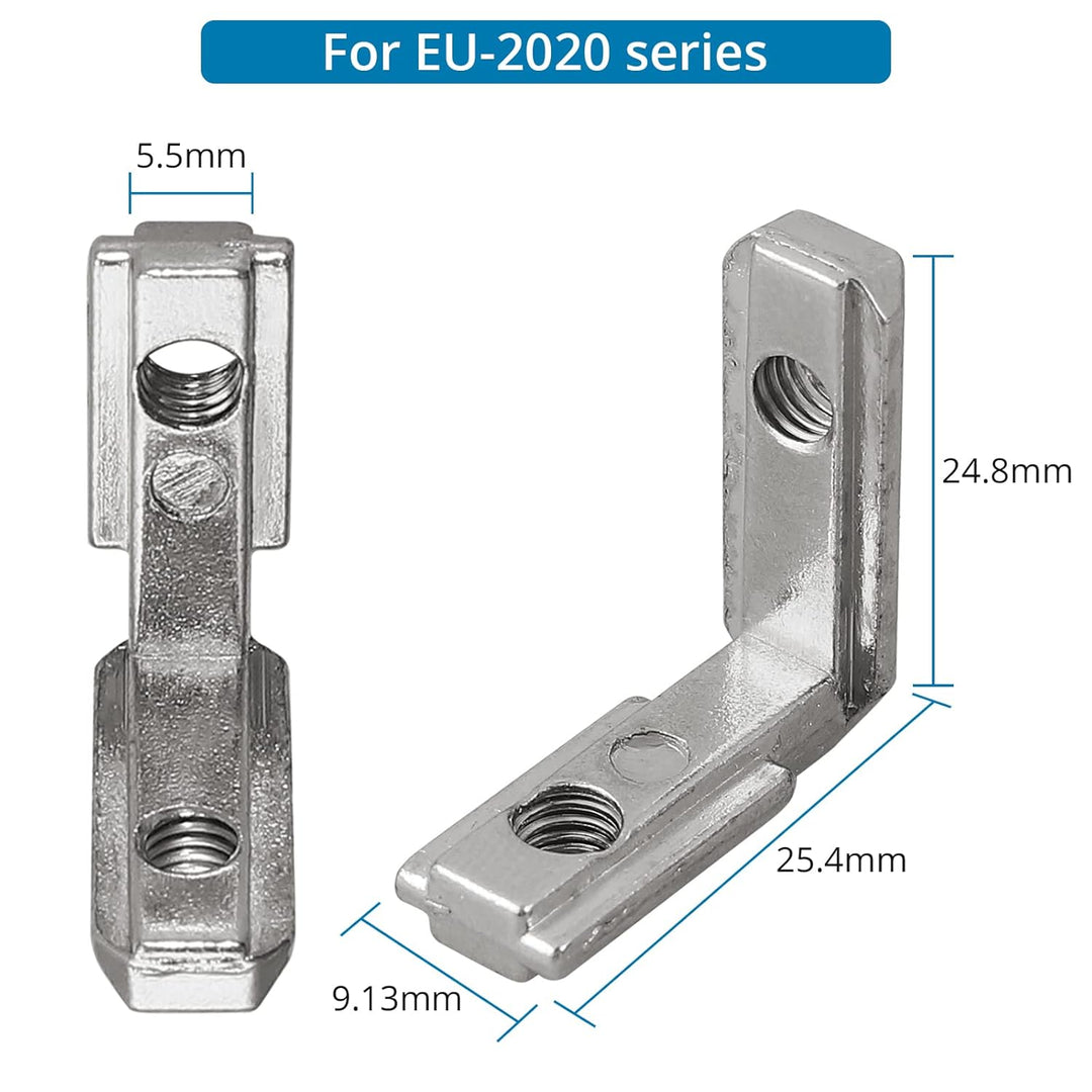 AUTOUTLET 20x T Slot T-Nut Innenwinkel, Aluminium Profil 2020 Nut 6 M4 Aussenwinkel Zinklegierung Kl