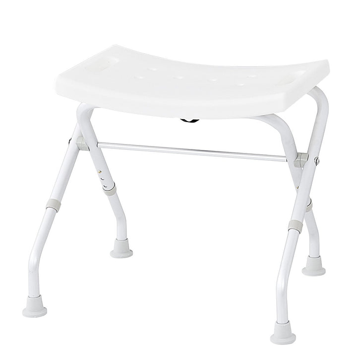RIDDER Assistent A0050301 Klappbarer Badhocker, Hocker, Bad-Hocker, weiss, ca. 57x32x47-51 cm Klappb