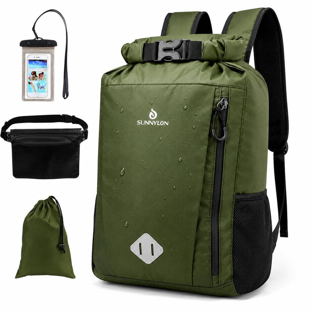 Dry Bag Rucksack,20L IPX8 wasserdichte Rucksack Rolltop mit Handyhülle,Wasserfester Tasche Schwimmen