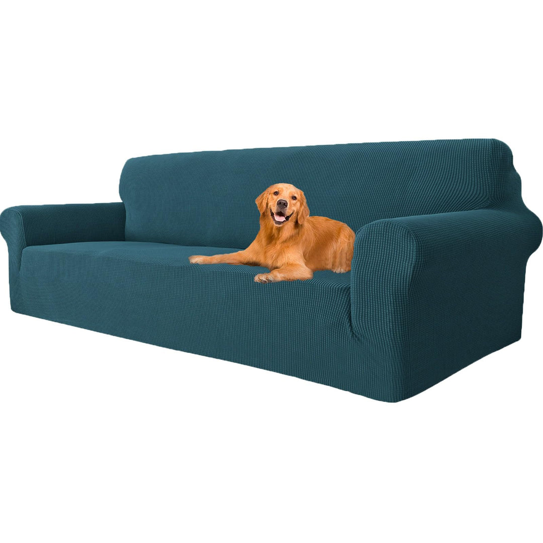 YSTELLAA Stretch Sofa überzug 4 Sitzer, Super Elastisch Sofabezug Mit Armlehnen Waschbarer, kratzfes