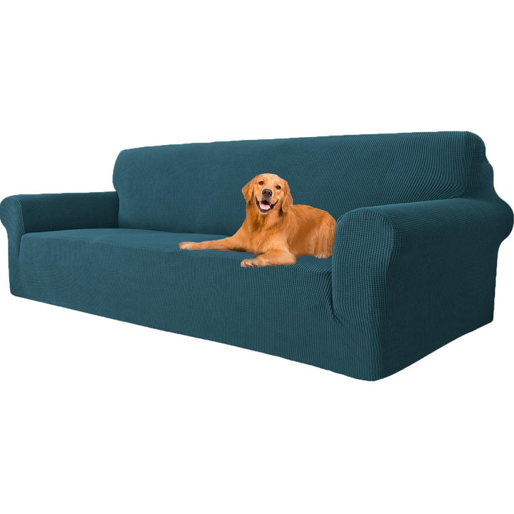 YSTELLAA Stretch Sofa überzug 4 Sitzer, Super Elastisch Sofabezug Mit Armlehnen Waschbarer, kratzfes