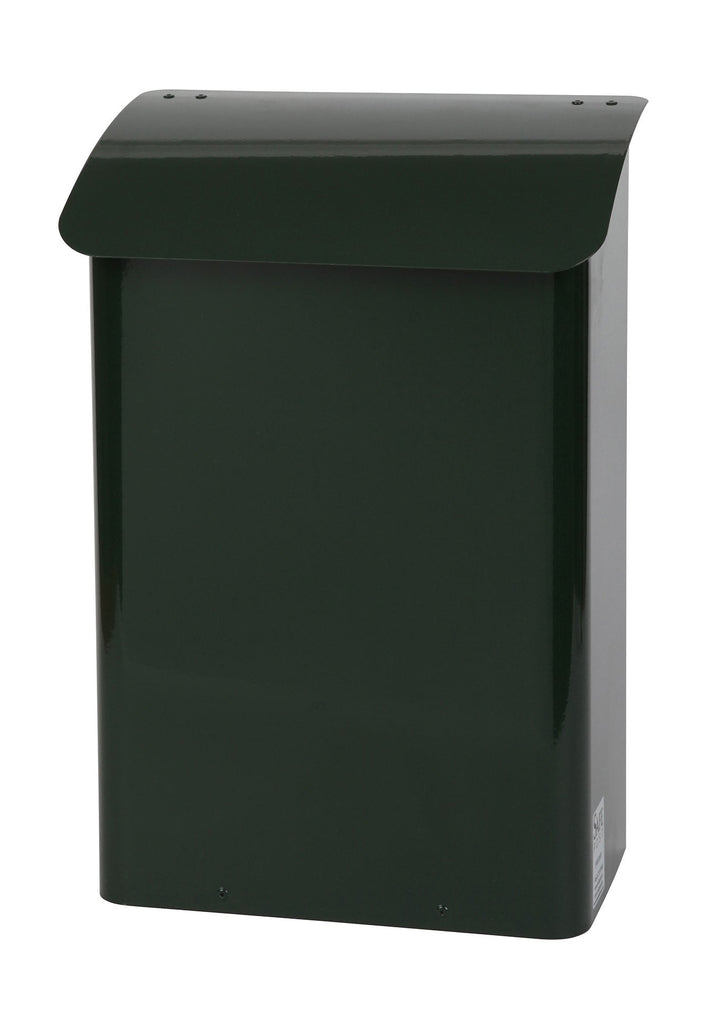 Wand-Briefkasten Safepost 14 grün (RAL 6009) racinggreen Sicherheits-Briefkasten mit doppeltem Fach