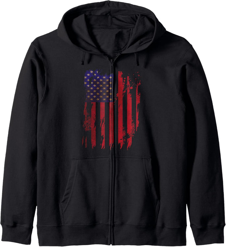 4. Juli - Amerikanische USA-Flagge Kapuzenjacke