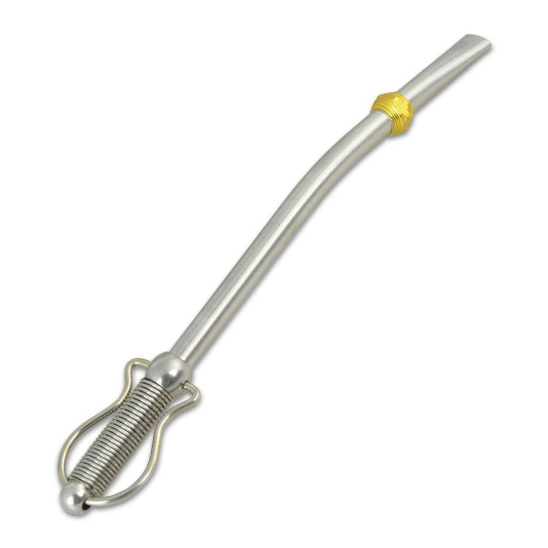 Bombilla Patagonia 16,5 cm – lebensmittelechter Edelstahl, authentisches Design. Silber, Silber