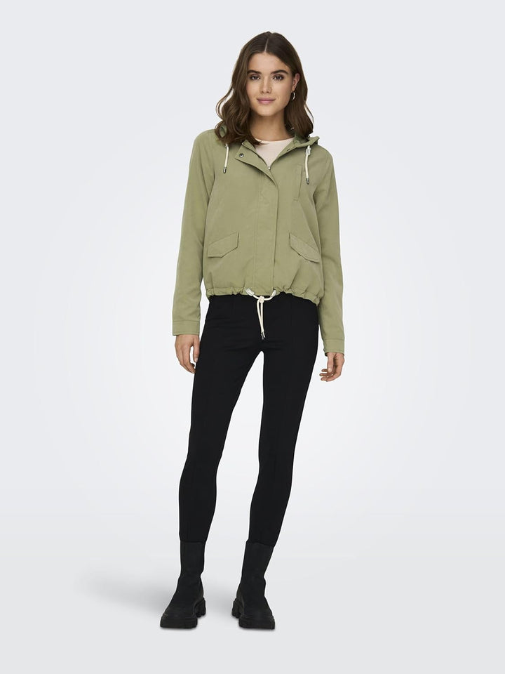 ONLY Damen Onlskylar Hood Spring Jacket Cc OTW Jacke, XL Aloe