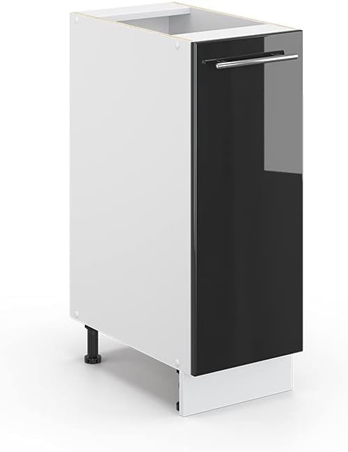Vicco Apothekerschrank Fame-Line, Anthrazit Hochglanz/Weiss, 30 cm ohne Arbeitsplatte Anthrazit Hoch