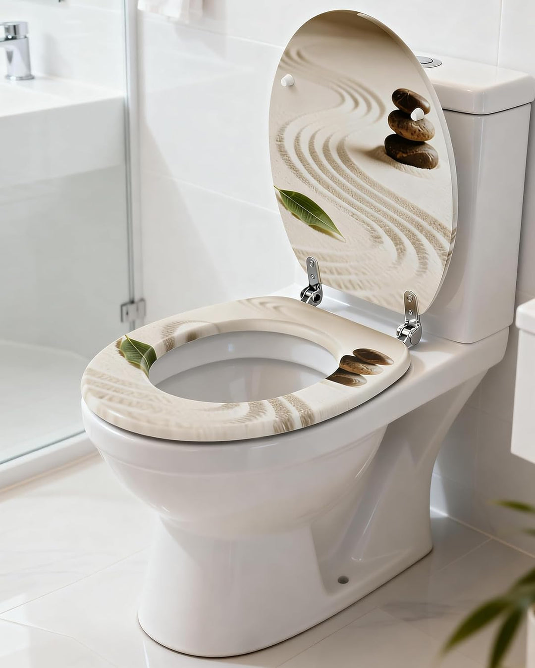 Ribelli WC Sitz mit Absenkautomatik, Toilettendeckel O-Form in Viele Motiven, Klodeckel Einfache Mon