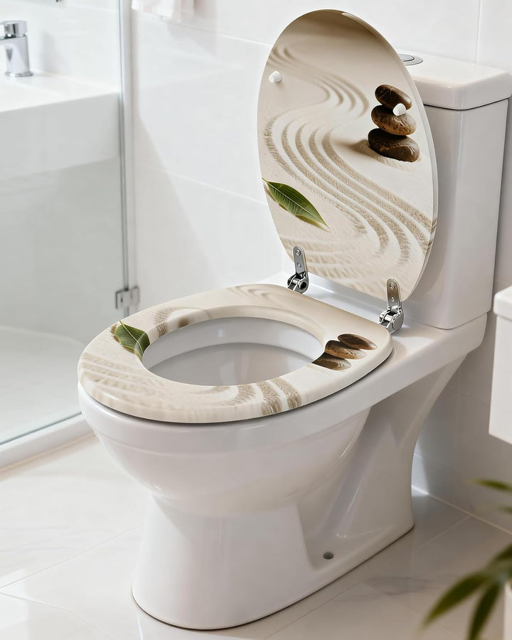 Ribelli WC Sitz mit Absenkautomatik, Toilettendeckel O-Form in Viele Motiven, Klodeckel Einfache Mon