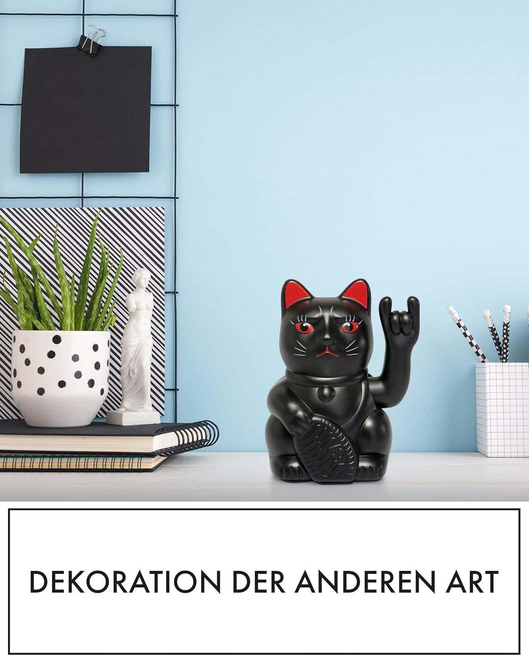 ANGRY CAT - Winkekatze Lucky CAT - rockige, winkende - Rock- japanische Winkkatze rockt - Dekoartike
